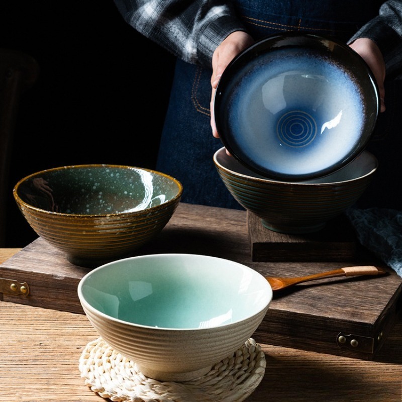 Dim Sum Basket - Ceramic Japanese Tableware Lamian Noodles Bowl