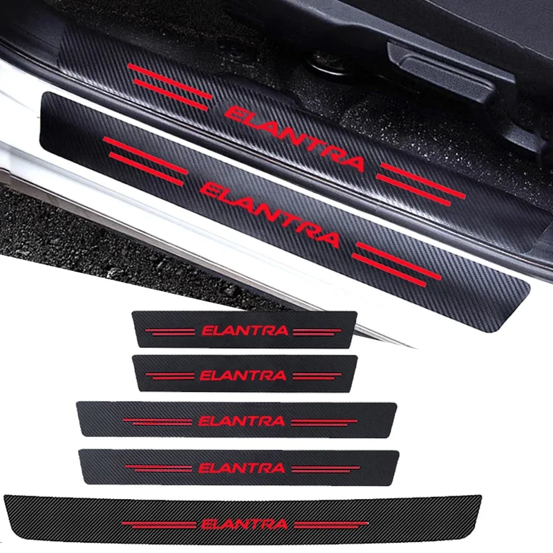 Crepe Pan Carbon - Car Front Rear Door Threshold Sill