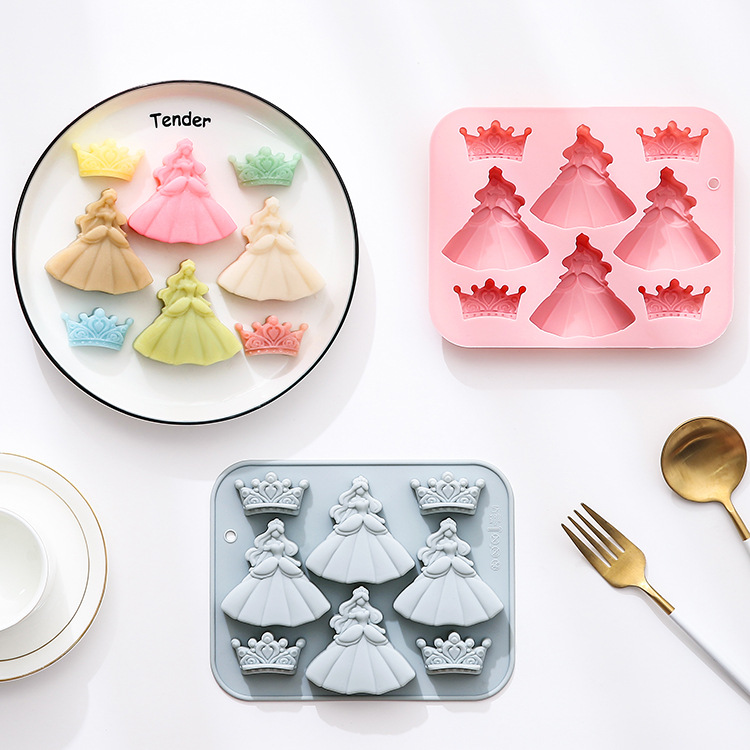 8-hole 3d Princess Dress Crown - Bunny Cake Mold review and price