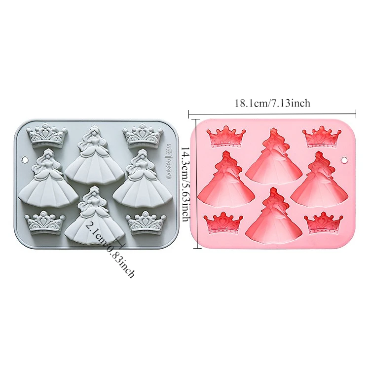 8-hole 3d Princess Dress Crown - Bunny Cake Mold review and price