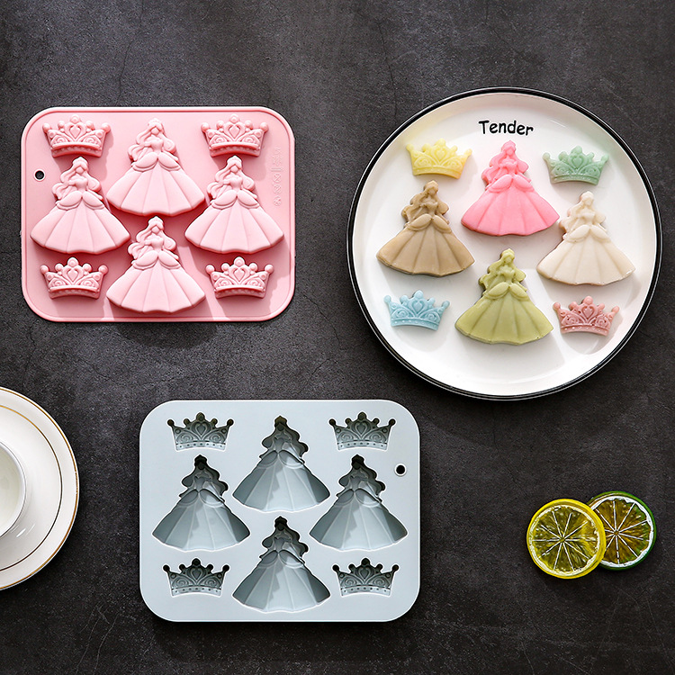 8-hole 3d Princess Dress Crown - Bunny Cake Mold review and price
