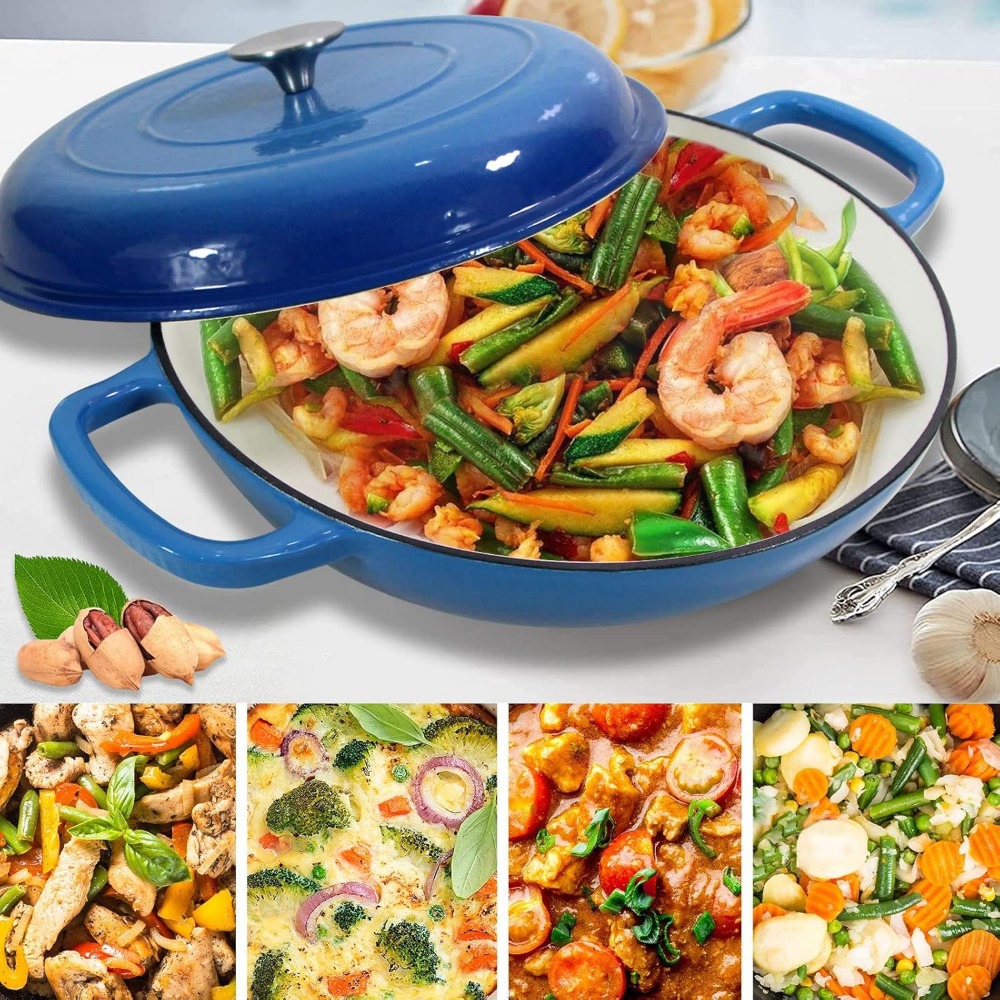 4.5L Dutch Oven Soup Pot Cast  - Cast Iron Corn review and price