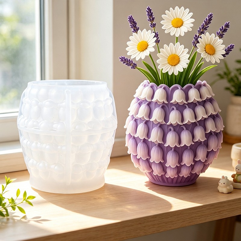 3D Lily of the Valley Vase Sil - Potsticker Mold review and price