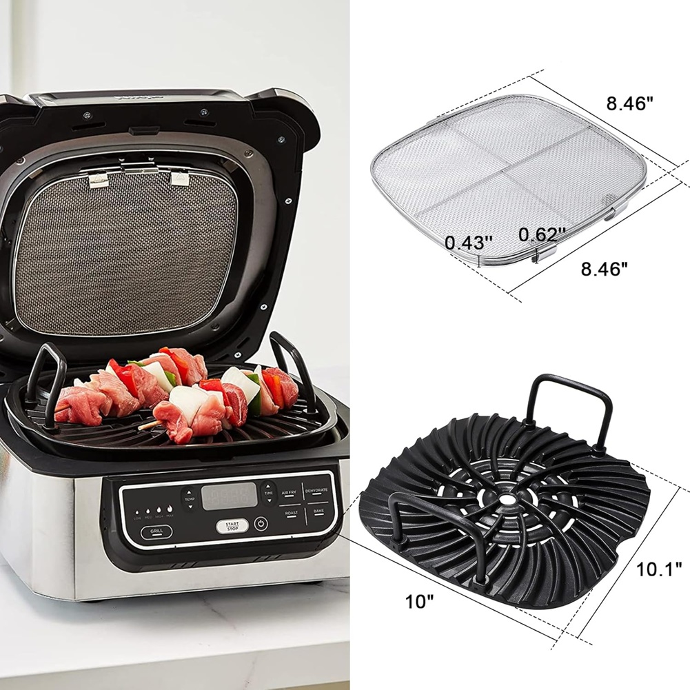 M02K-Stainless Steel Splatter  - Ninja Air Fryer Af101 review and price