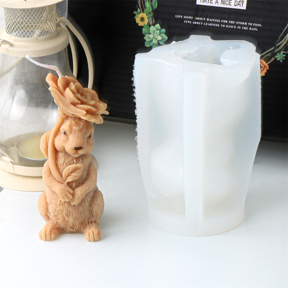 3D Flower Rabbit Candle Silico - Bunny Cake Mold review and price